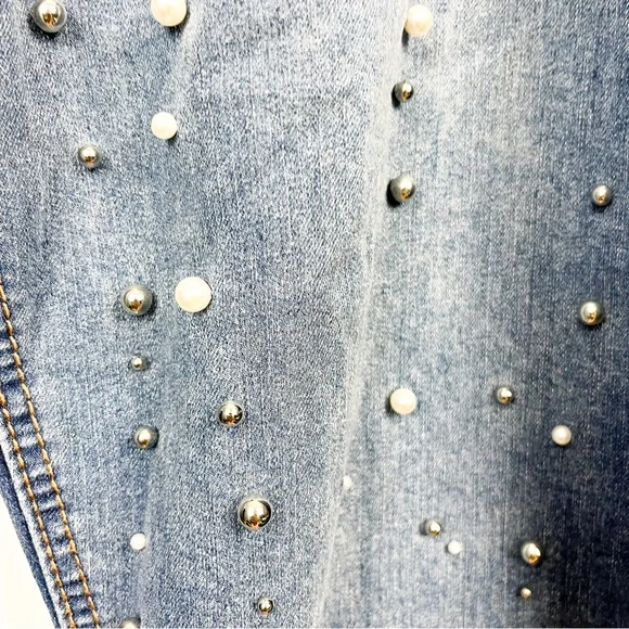 Beaded GG Jeans Fringe Cuff Jeans - Picture 3 of 15